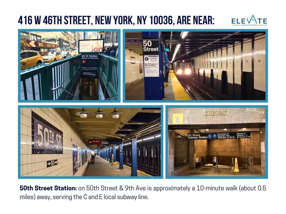 纽约Convenient 2Br - Walking Distance To Times Square公寓 0*, 纽约 美国